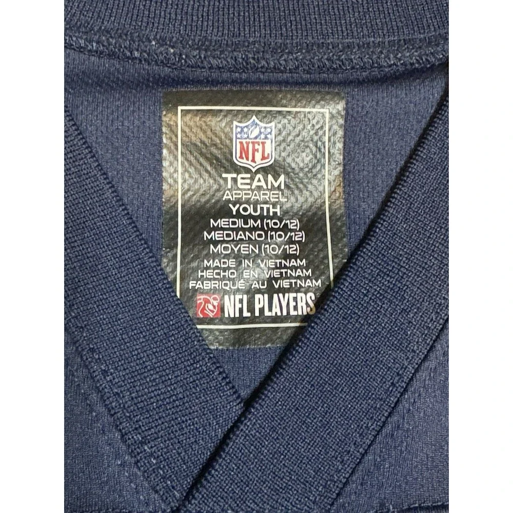 NFL Youth Navy Team Football Jersey Seattle‎ Seahawks Wilson #3 Medium 10/12